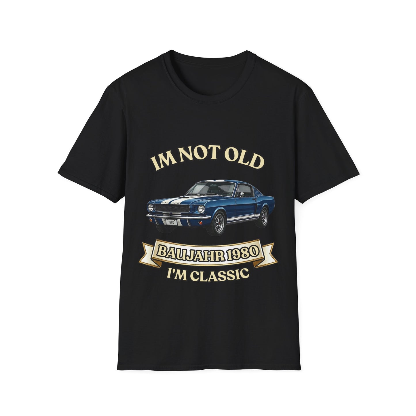 Jahrgang 1980 T-Shirt Oldtimer I'm Not Old I'm Classic  Geschenk zum 46. Geburtstag Mann Retro Kultauto Klassiker Vintage Auto True Insights