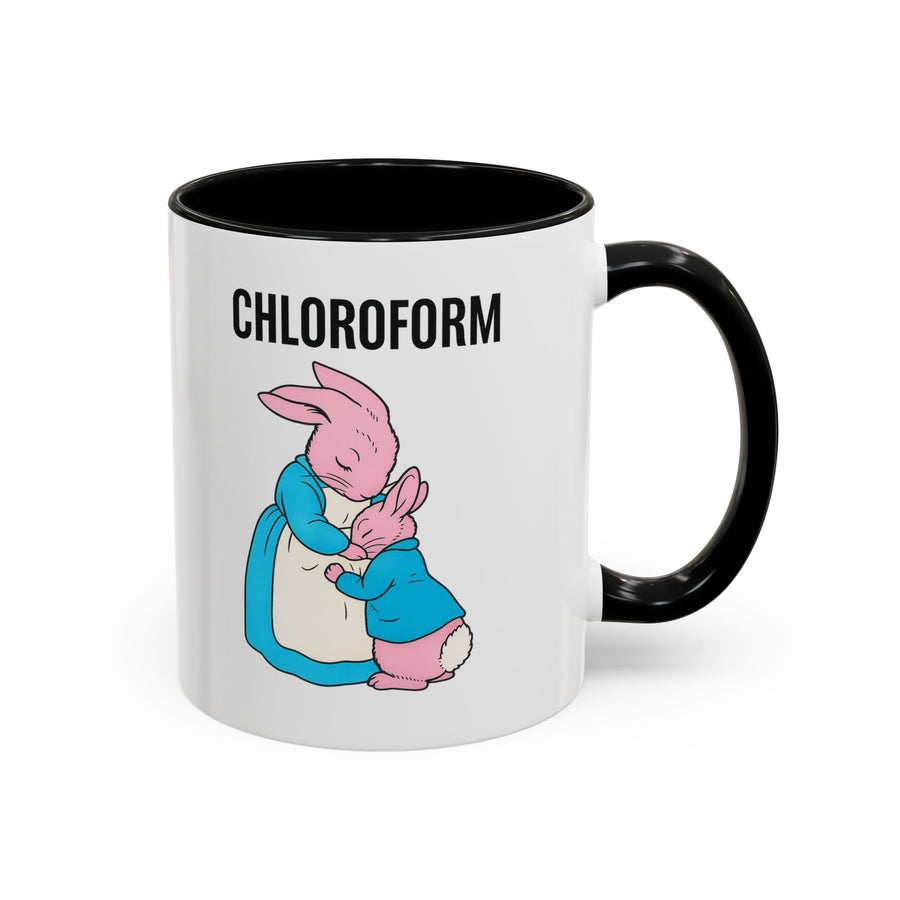 CHLOROFORM Mug Lapins - Mug humour noir, cadeau drôle pour fans de sarcasme