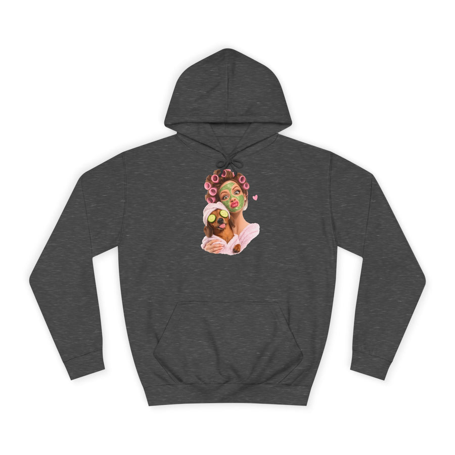 True Insights Dackel Spa Hoodie – Lustiges Wellness-Motiv mit Dackel in Charcoal