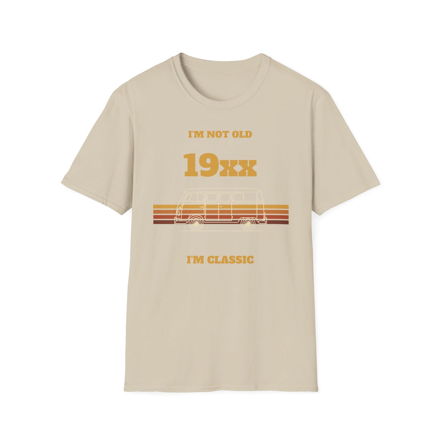 Jaargang-shirt met gewenst jaartal – I'm Not Old I'm Classic, VW Bulli Retro