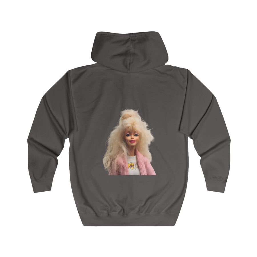 Bad Hair Day Zip-Hoodie – Lustiges Puppen-Motiv für Damen