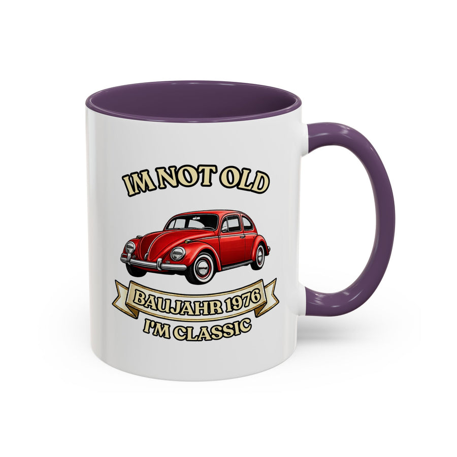 Mug Année 1976 - I'm Not Old I'm Classic - Coccinelle Rouge Vintage - Cadeau 50 ans