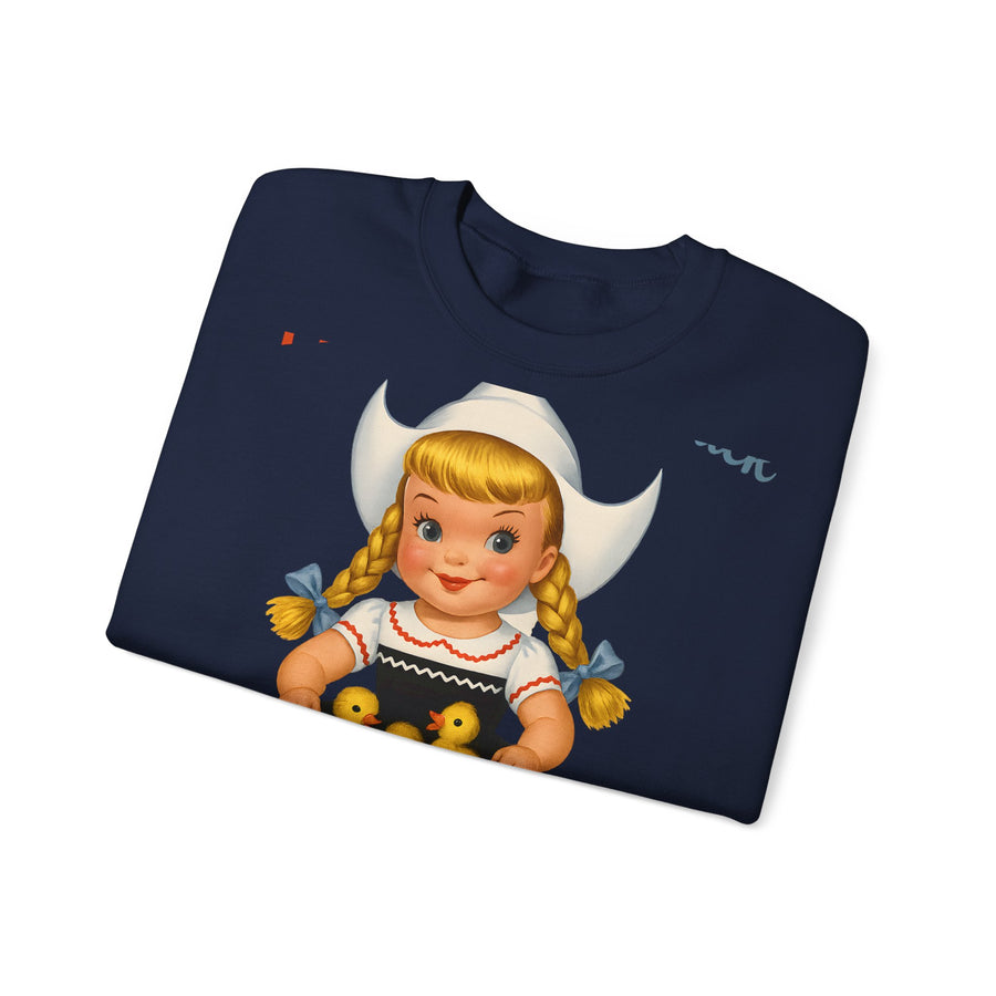 Sweatshirt I Don't Give A Duck - Fille hollandaise rétro humoristique, cadeau vintage drôle