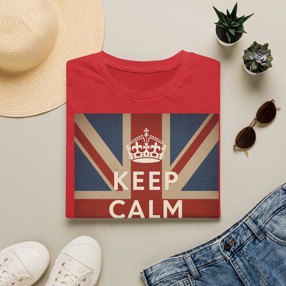 True Insights T-Shirt Keep Calm and Carry On Union Jack Vintage, klassisches britisches Motiv, Unisex Geschenk