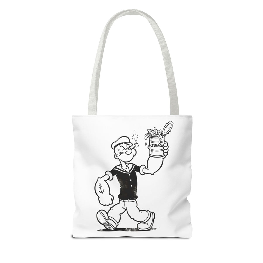 Popeye Spinat Dose Comic Kult Tote Bag – Retro Sailor Beutel aus Polyester, ideal für Comic-Fans & Nostalgiker