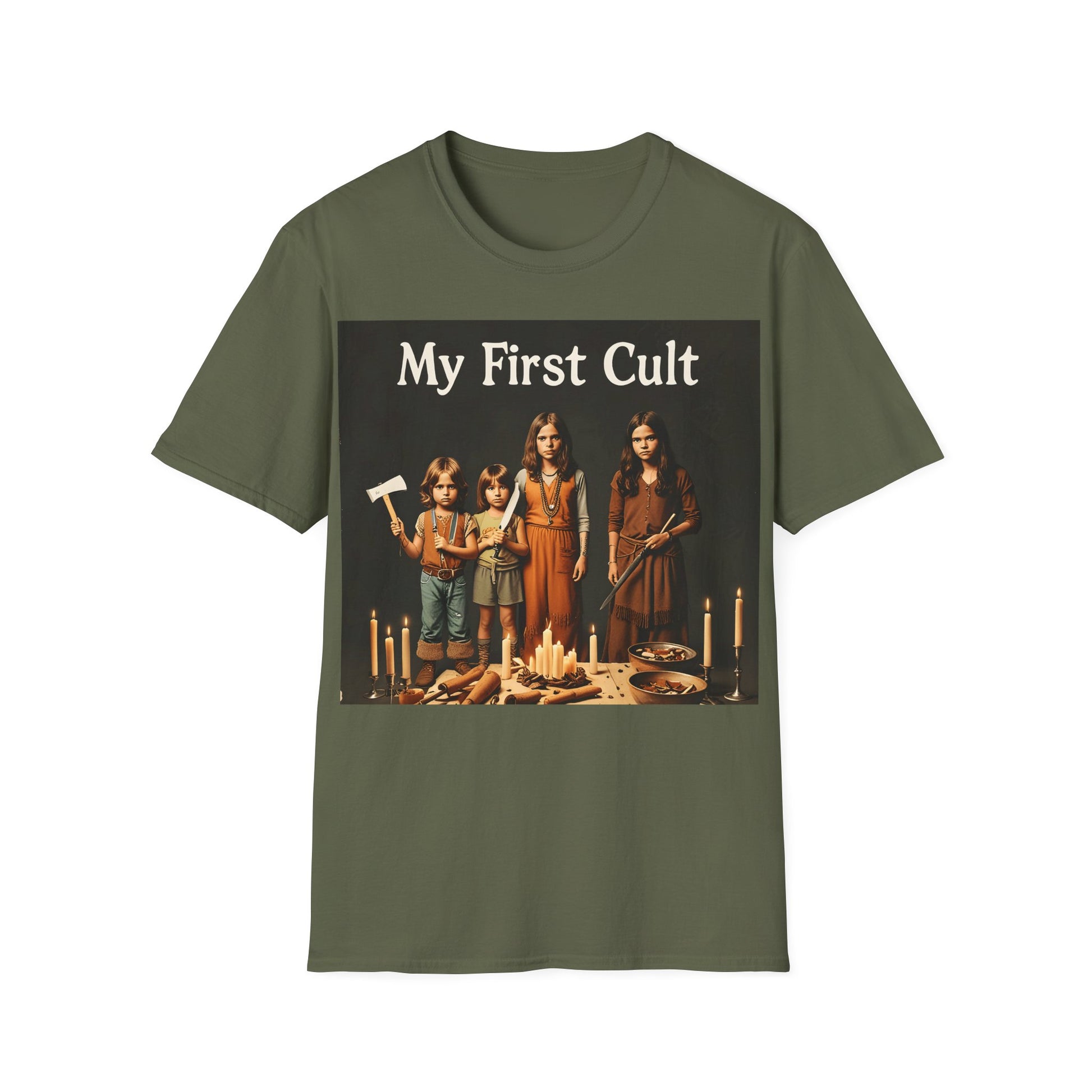 Cult Statement Tee - My First Cult T-Shirt – Freches Satire-Design für mutige Statements | True Insights