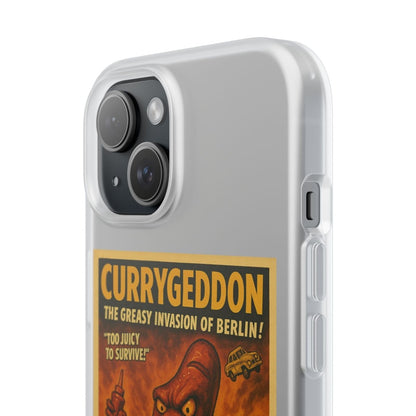 Kultige Handyhülle mit Currywurst-Monster im B-Movie-Stil. Flexibel, stoßfest und ideal für Berlin-Fans & Food-Nerds.-Phone Case-True Insights