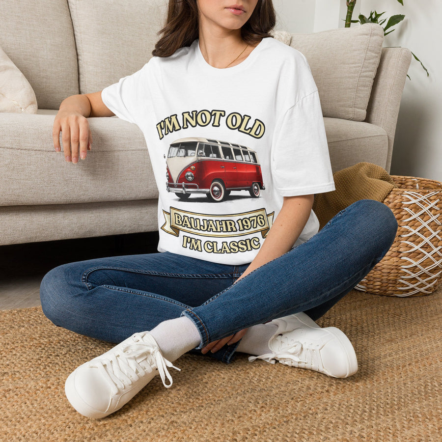 True Insights T-Shirt Baujahr 1976 Classic Bus Oldtimer Lifestyle, Vintage Design für Autofans