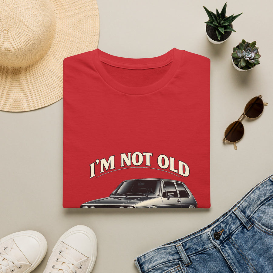 T-shirt VW Golf 1 Oldtimer "I'm Not Old I'm Classic" - T-shirt rétro auto humoristique & cadeau