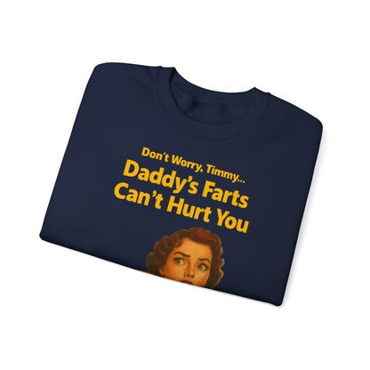 Sweatshirt – Daddy’s Farts – Satirisches Retro-Sweatshirt mit schwarzem Humor | True Insights Design mit Humor