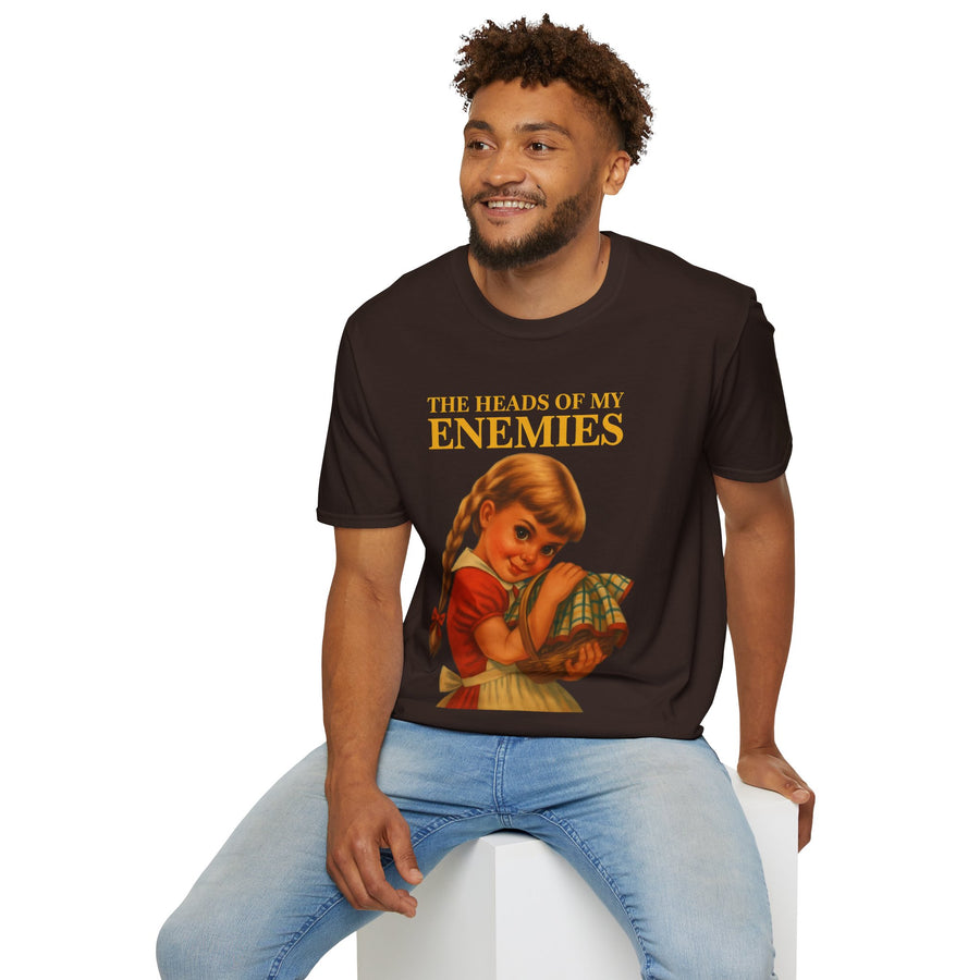 T-shirt satirique The Heads of My Enemies - Humour noir design rétro