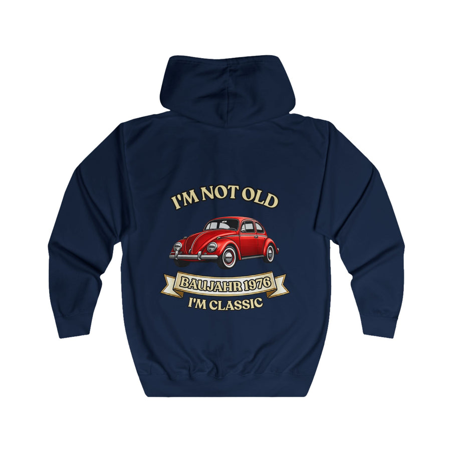 Born in 1976 Zip Hoodie – 50th Birthday Gift | VW Beetle
