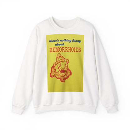 Sweatshirt – There's Nothing Funny About Hemorrhoids – Satire-Hoodie mit Clown-Motiv | True Insights Design mit Humor