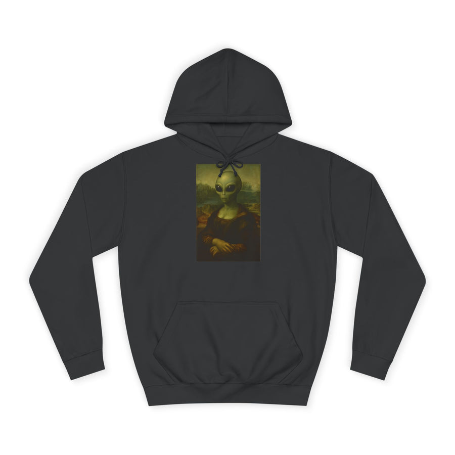 Mona Alien Hoodie – Kunstparodie mit Außerirdischer