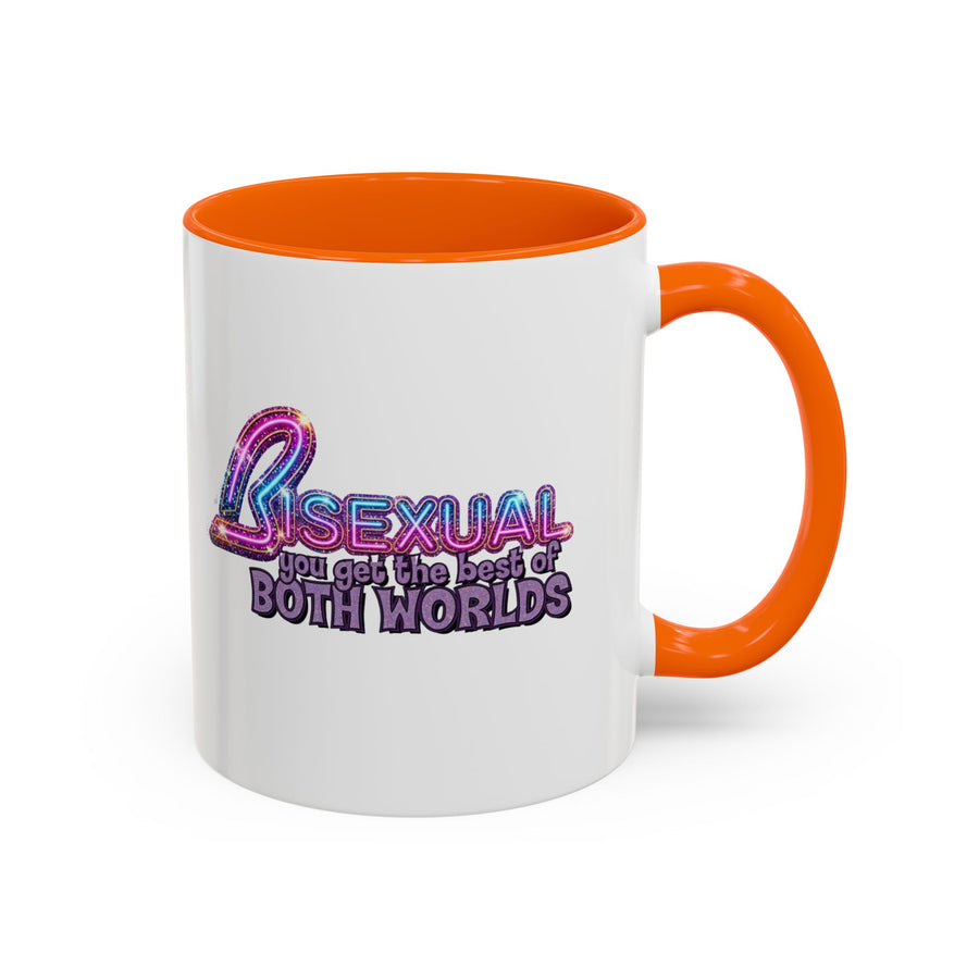 Mug Bisexual – You Get The Best Of Both Worlds | Effet paillettes coloré pour Bi Pride & CSD