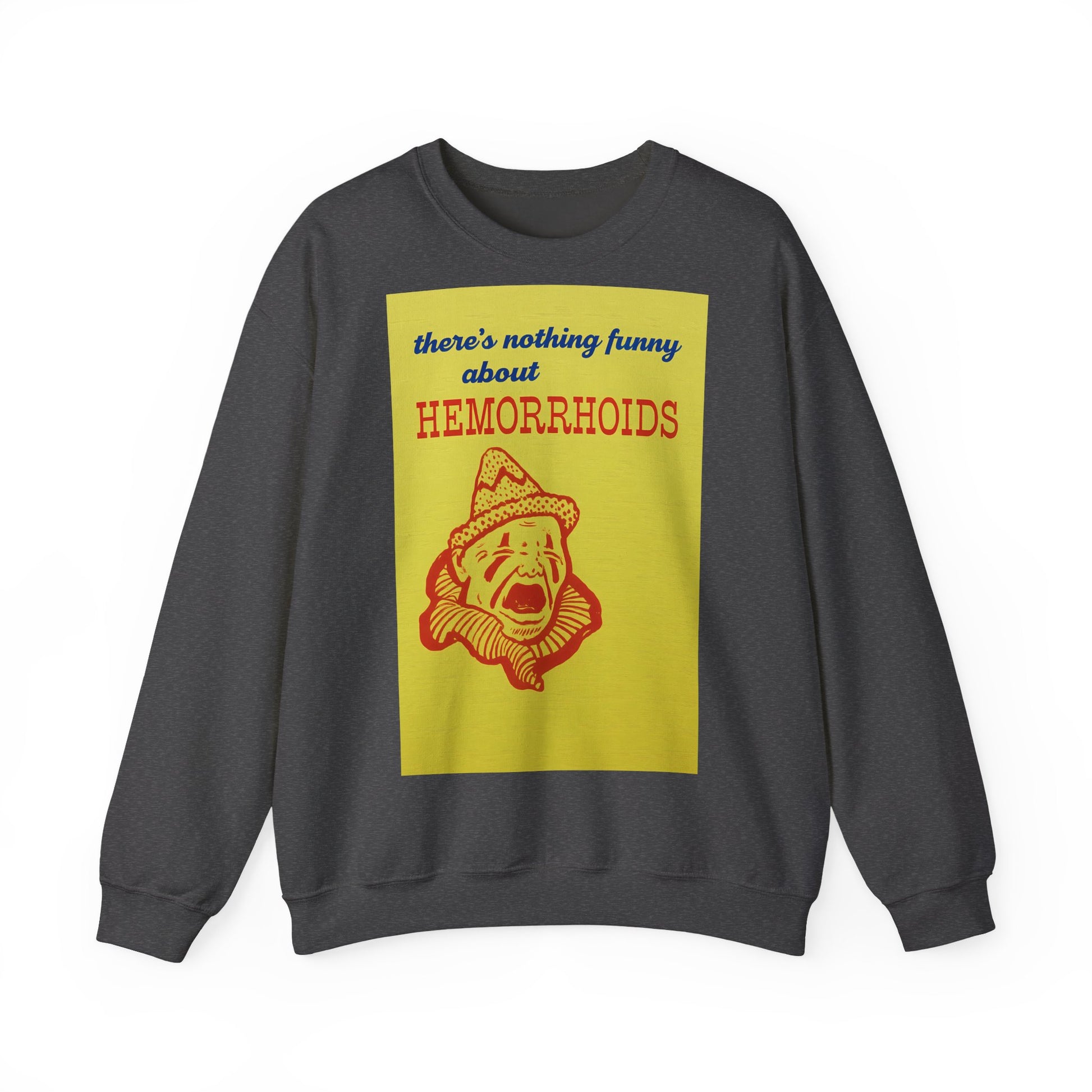Sweatshirt – There's Nothing Funny About Hemorrhoids – Satire-Hoodie mit Clown-Motiv | True Insights Design mit Humor