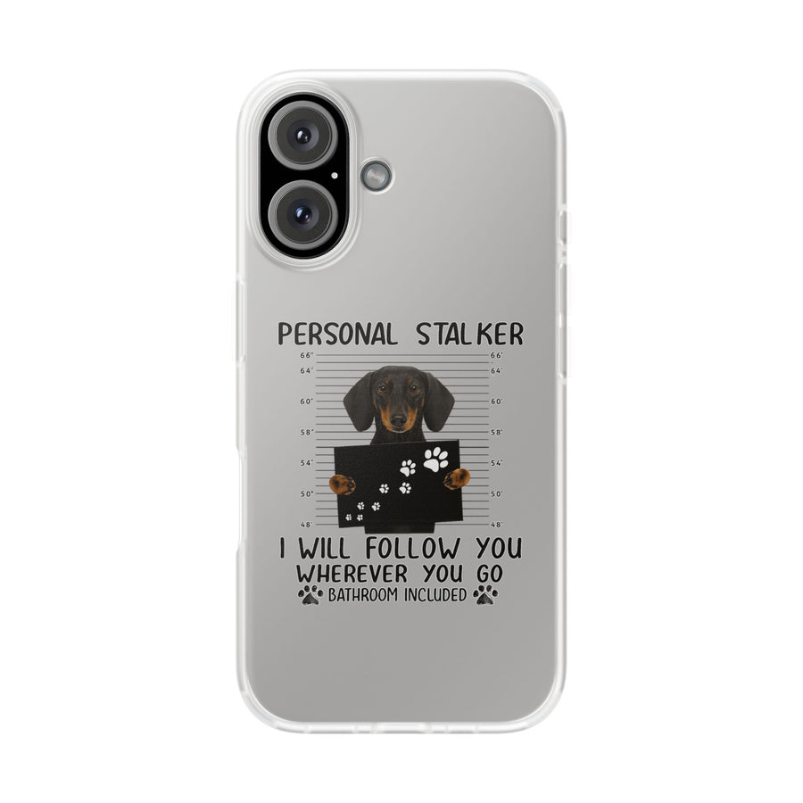 True Insights Handyhülle Dackel Personal Stalker Design für iPhone 16, witziges Dackel-Motiv