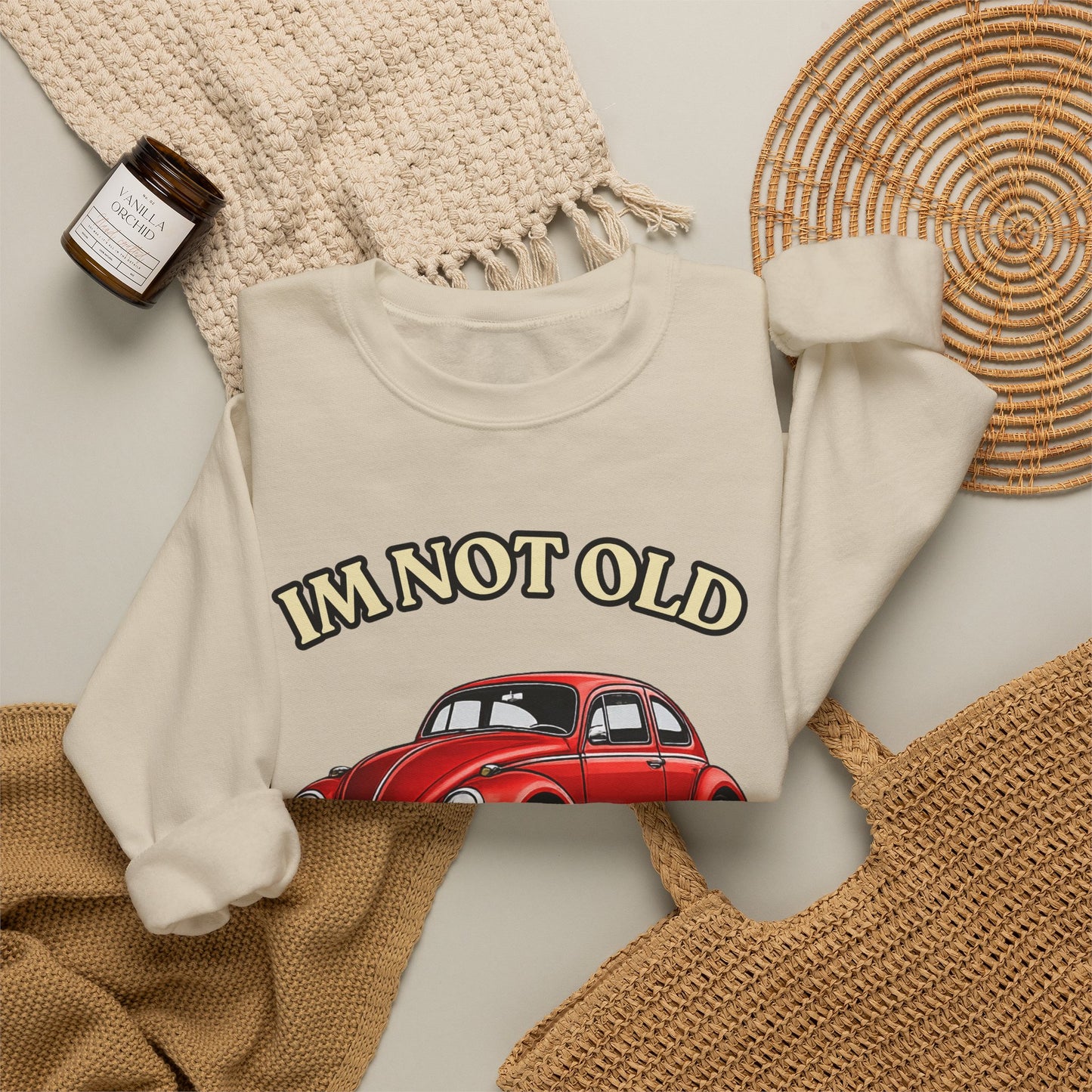 Baujahr 1976 Sweatshirt – I'm Not Old I'm Classic – Vintage Käfer Auto zum 50. Geburtstag