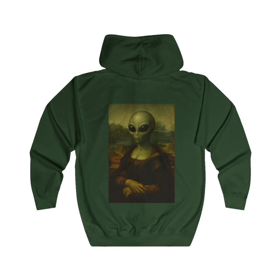 Mona Alien Zip-Hoodie – Kunstparodie mit Außerirdischer