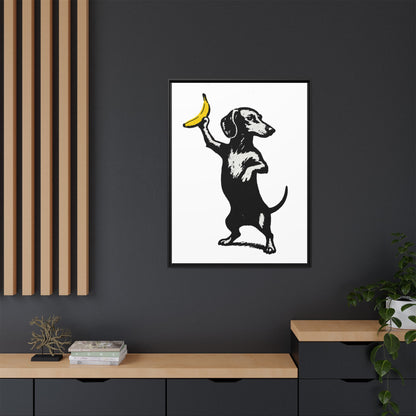 Dackel mit Banane – Banksy-inspirierter Art Print