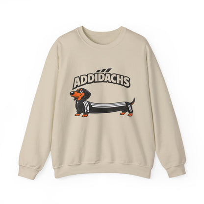 Lustiges Dackel Sweatshirt 'ADDIDACHS' – Witziges Hunde-Motiv für Dackelbesitzer & Sportfans