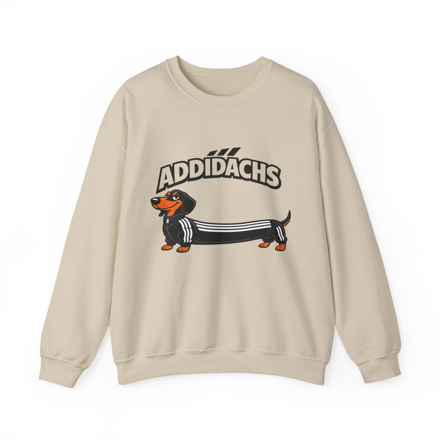 Sweat teckel humoristique 'ADDIDACHS' – Motif drôle pour fans de teckels & de sport