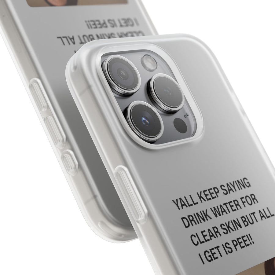 Coque de téléphone mème « Soins de la peau » – « Je ne fais que pisser ! » | Prendre soin de soi avec humour