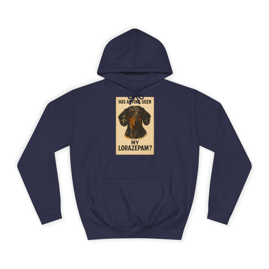 True Insights Has Anyone Seen My Lorazepam Dackel Hoodie – Lustiges Vintage-Dackel-Motiv in Oxford Navy