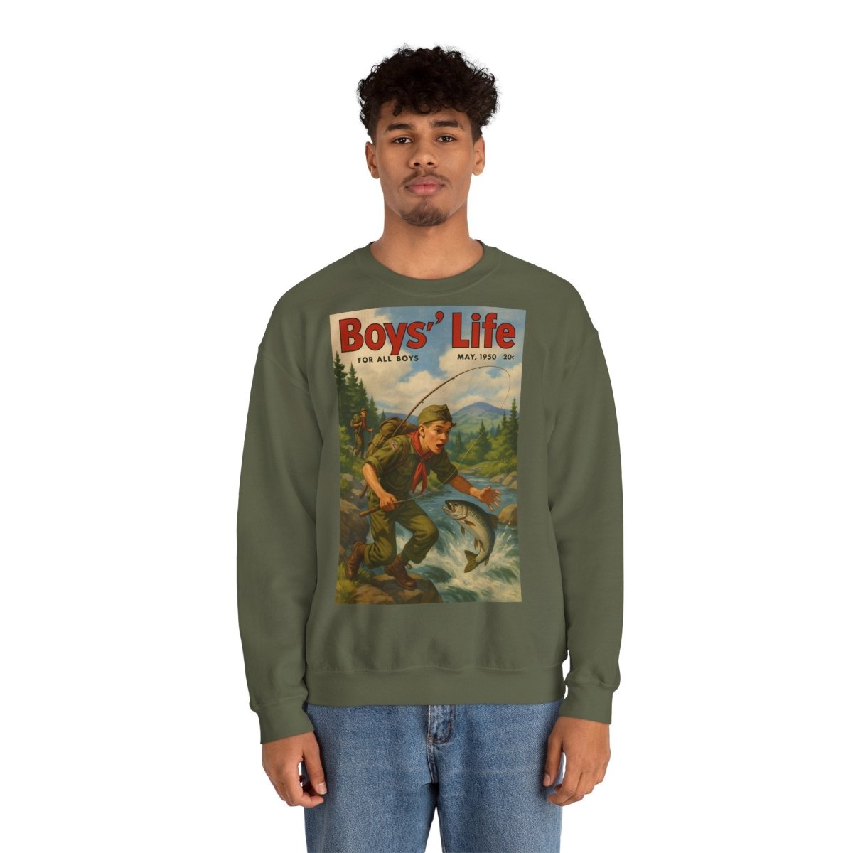 Vintage Motiv – Vintage „Boys’ Life“ Sweatshirt – Retro Pfadfinder-Motiv von 1950 | True Insights Design mit Humor