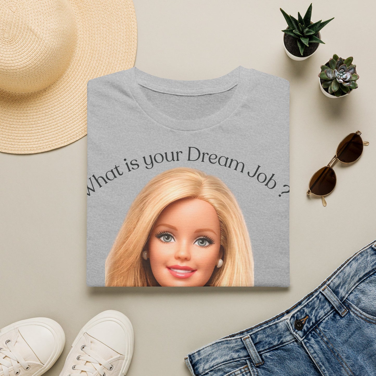 Lustiges T-Shirt 'In my dreams I don't work' – Anti-Arbeit Spruch Shirt für faule Tage, Bürohumor & Geschenk