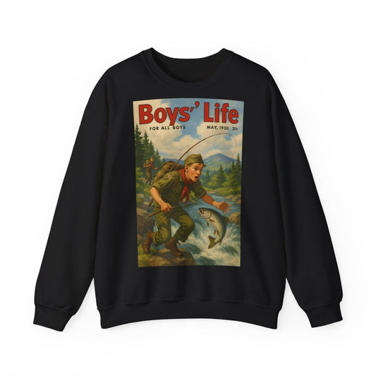 Vintage Motiv – Vintage „Boys’ Life“ Sweatshirt – Retro Pfadfinder-Motiv von 1950 | True Insights Design mit Humor