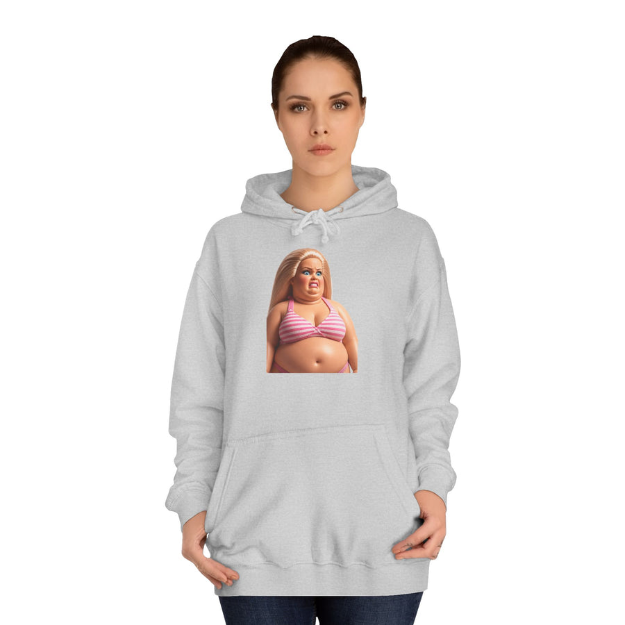 True Insights Genervte Blondine Hoodie – Lustiges Statement-Motiv mit Bikini-Puppe