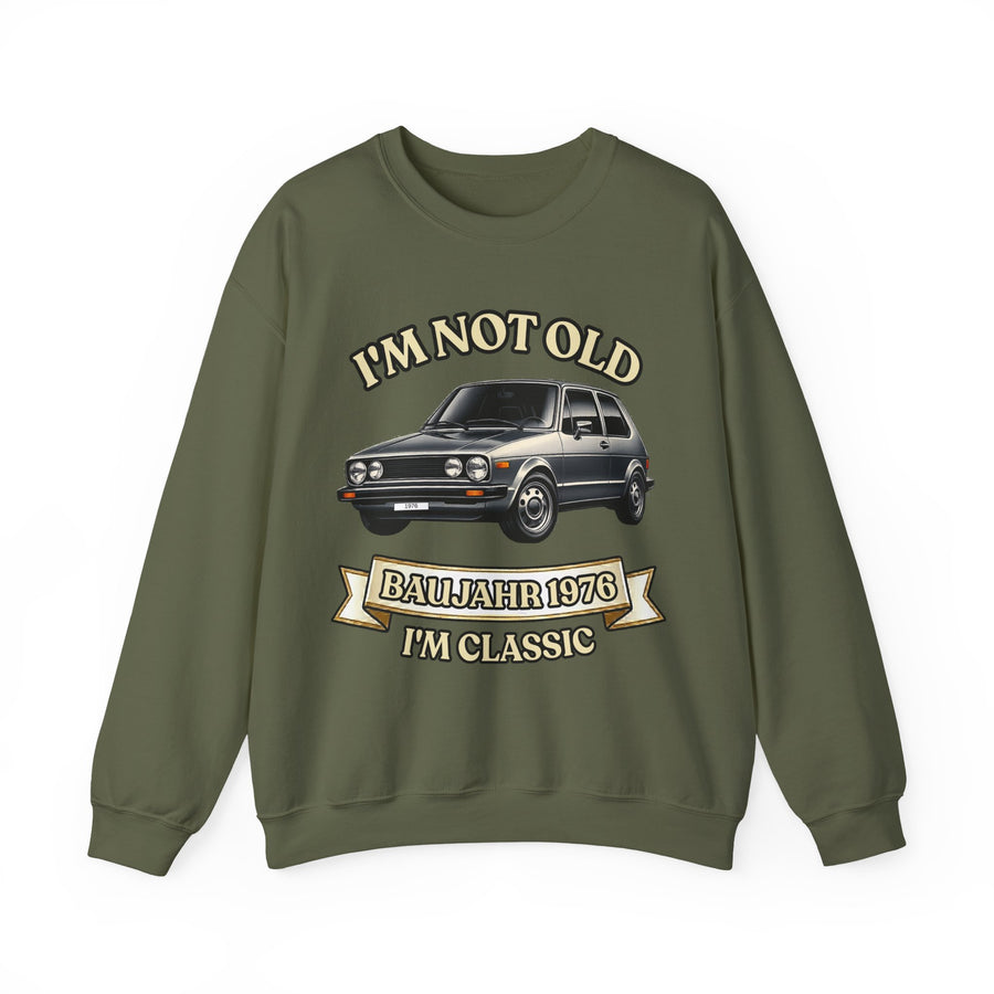 Born in 1976 Sweatshirt – 50th Birthday Gift | Classic Car