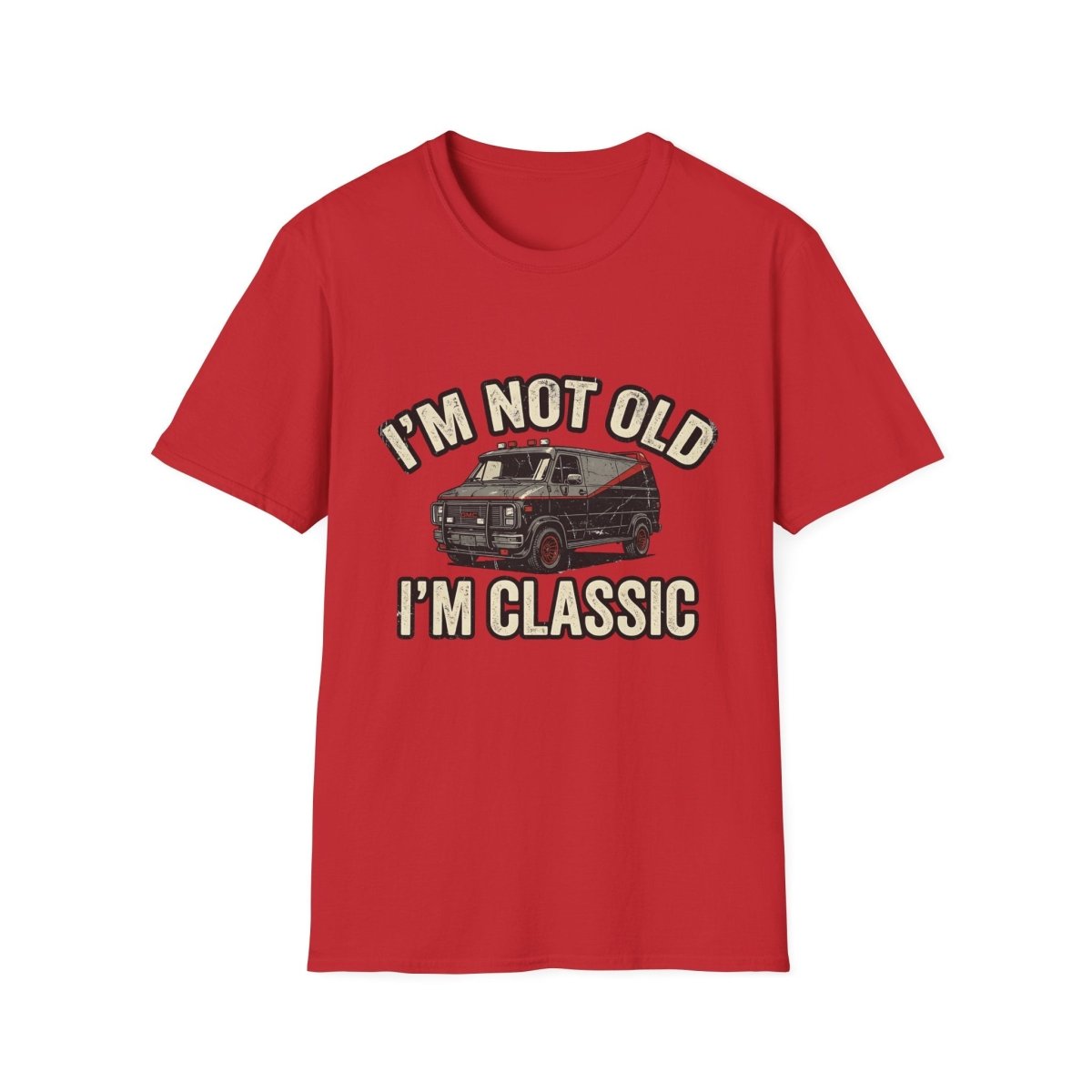 True Insights T-Shirt I'm Not Old I'm Classic Retro Van 80er Motiv in Rot