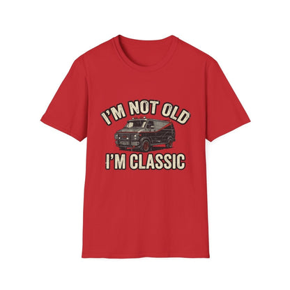 True Insights T-Shirt I'm Not Old I'm Classic Retro Van 80er Motiv in Rot