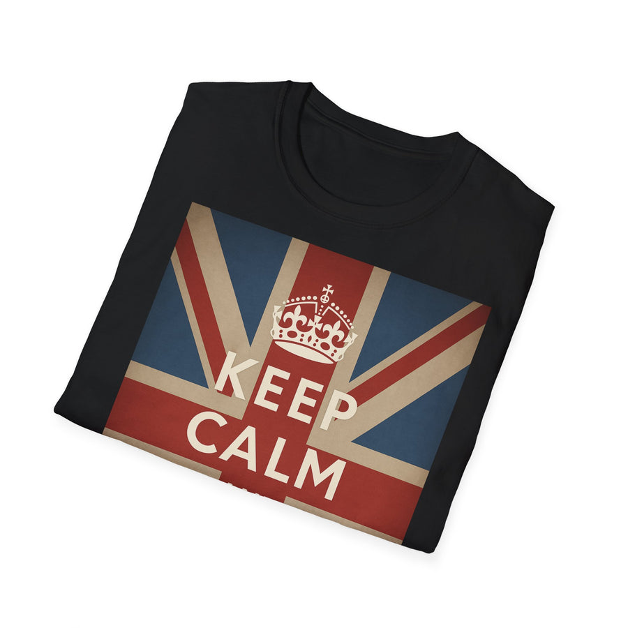 True Insights T-Shirt Keep Calm and Carry On Union Jack Vintage als stylisches Geschenk für Großbritannien-Fans