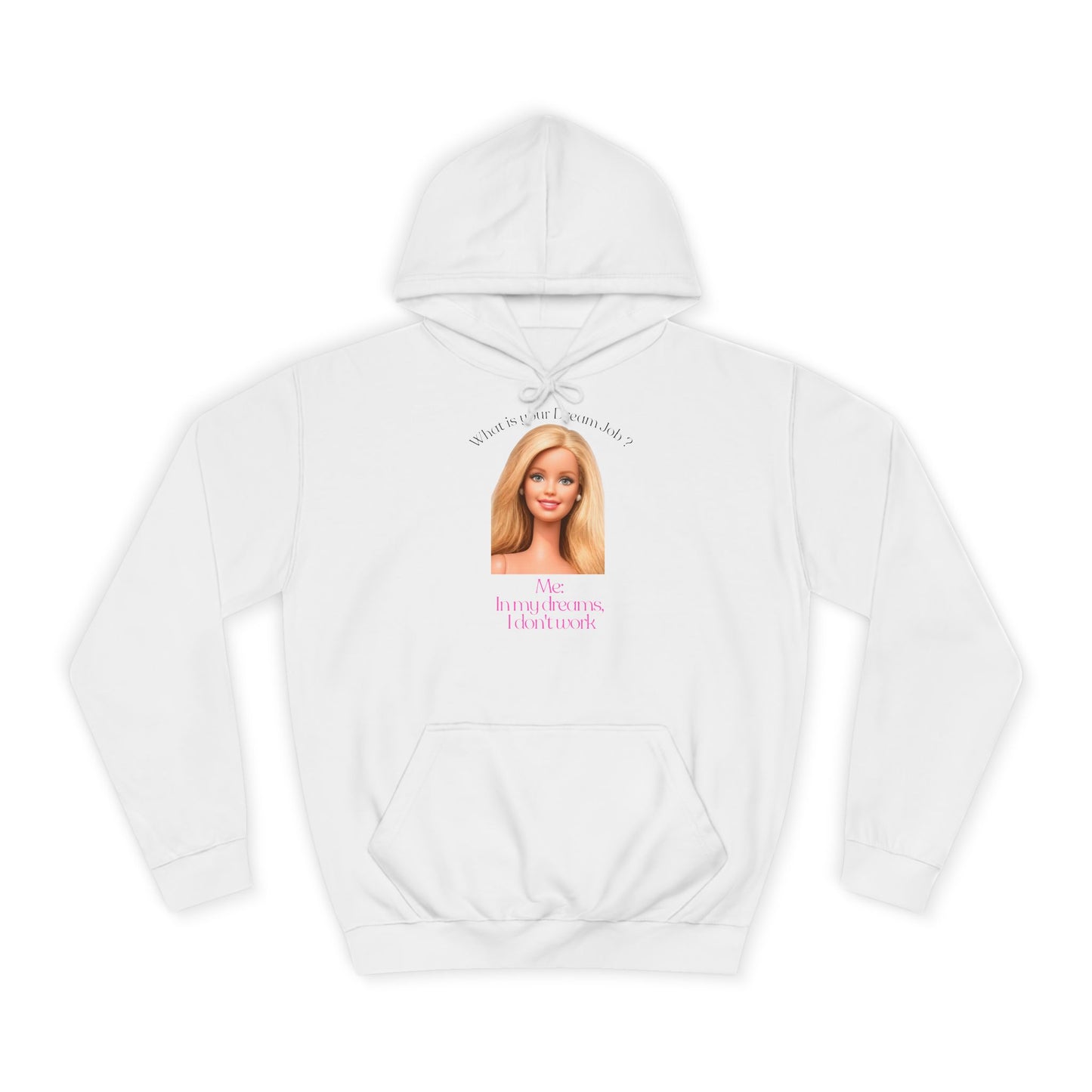 Lustiges Hoodie 'In my dreams I don't work' – Witziger Spruch Traumjob Kapuzenpullover für Faulenzer & Antiarbeit-Fans