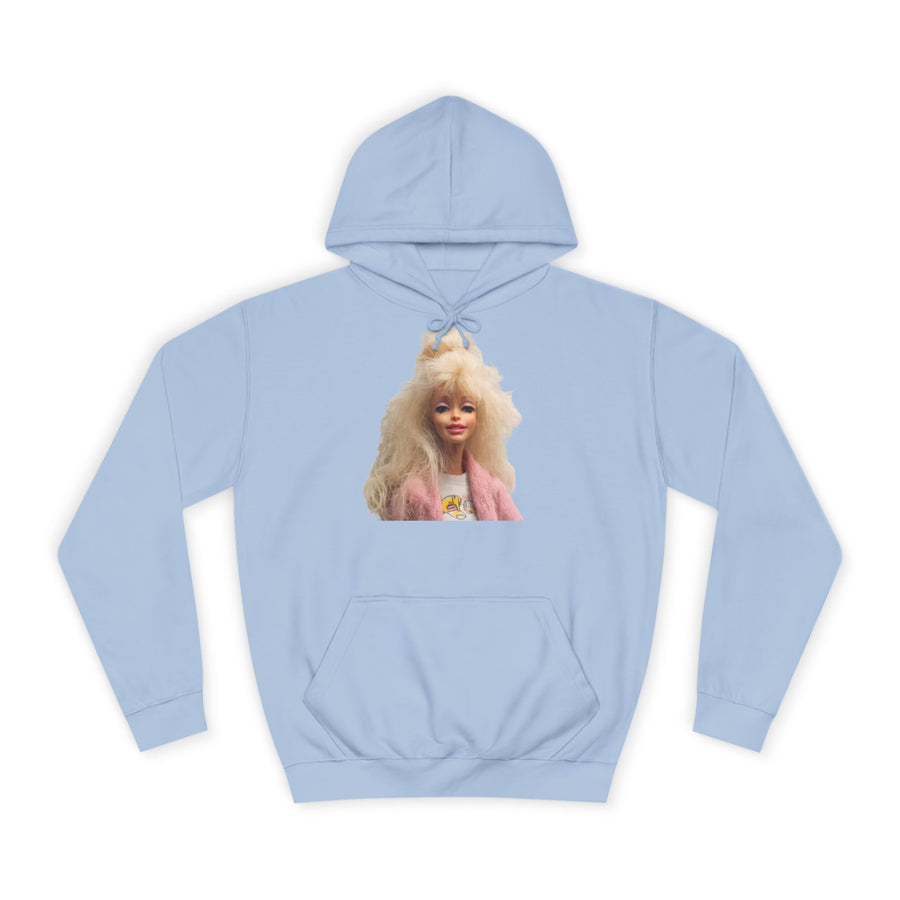 Retro Barbie Doll Women's Hoodie | 80s Style Doll Print | Nostalgia Gift for Doll Fans