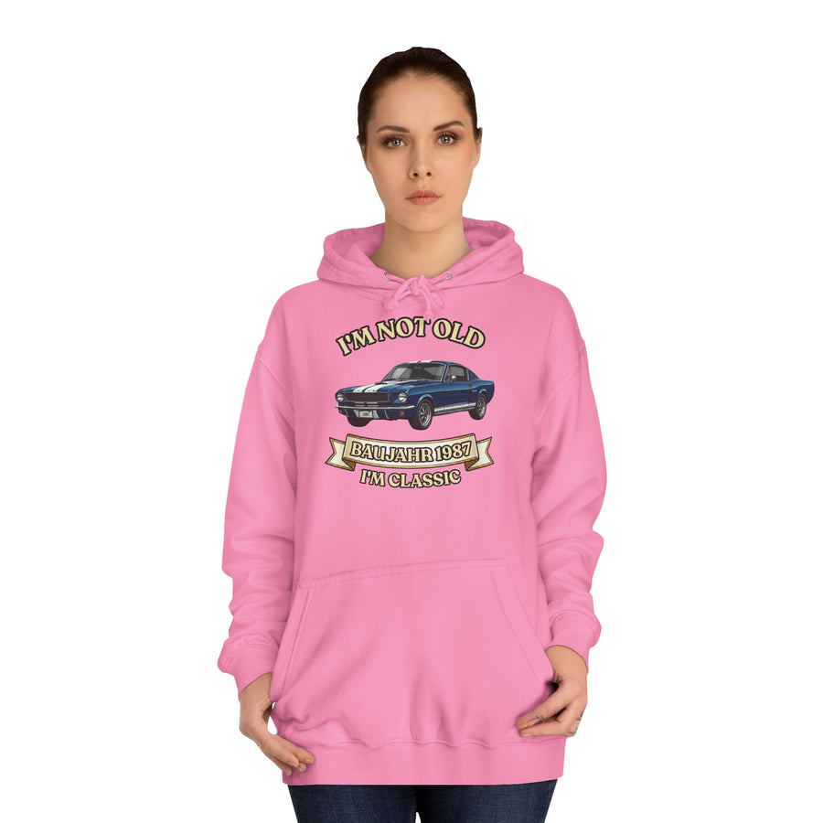 True Insights Geschenk zum 40. Geburtstag – Hoodie Jahrgang 1987 Muscle Car | I'm Not Old I'm Classic