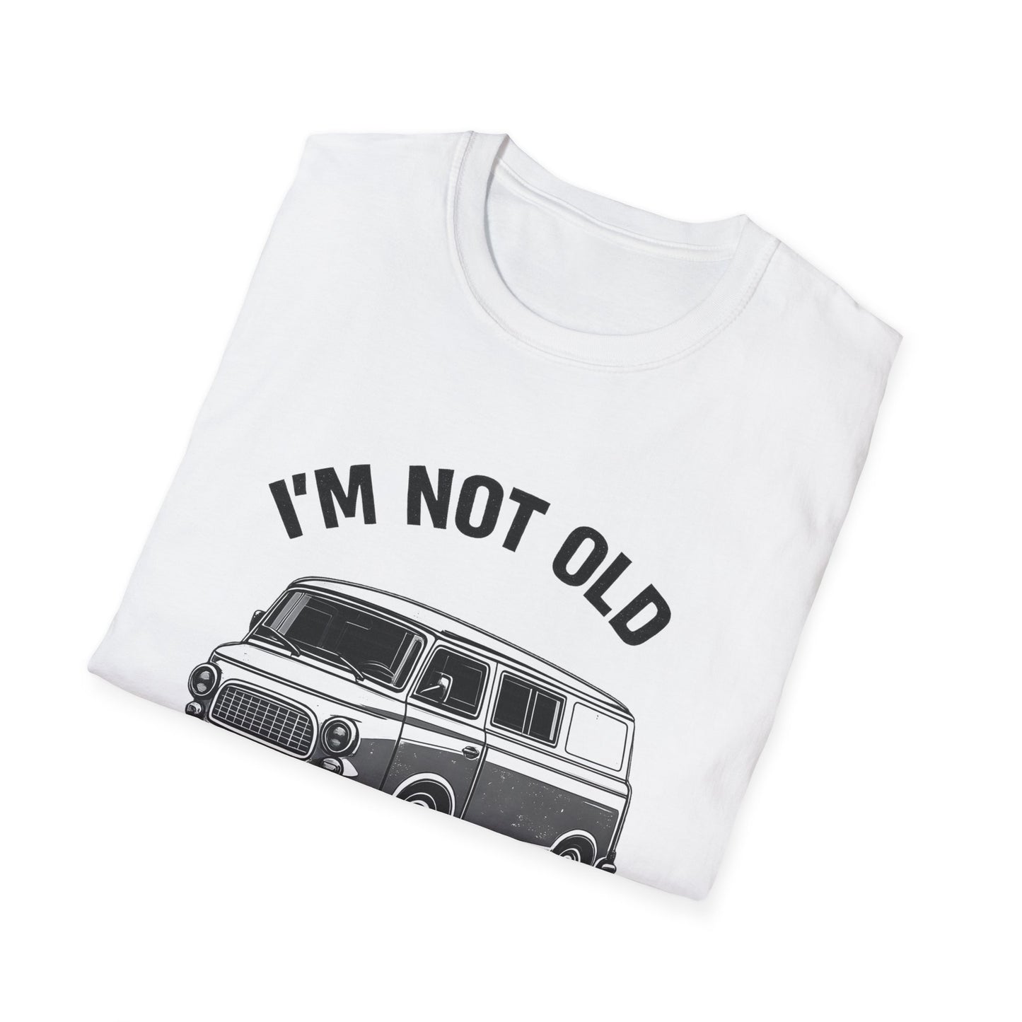 True Insights T-Shirt mit Barkas 100 Oldtimer Transporter und Aufschrift Im Not Old Im Classic