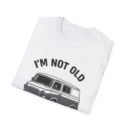 True Insights T-Shirt mit Barkas 100 Oldtimer Transporter und Aufschrift Im Not Old Im Classic