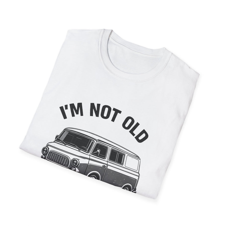 True Insights T-Shirt mit Barkas 100 Oldtimer Transporter und Aufschrift Im Not Old Im Classic