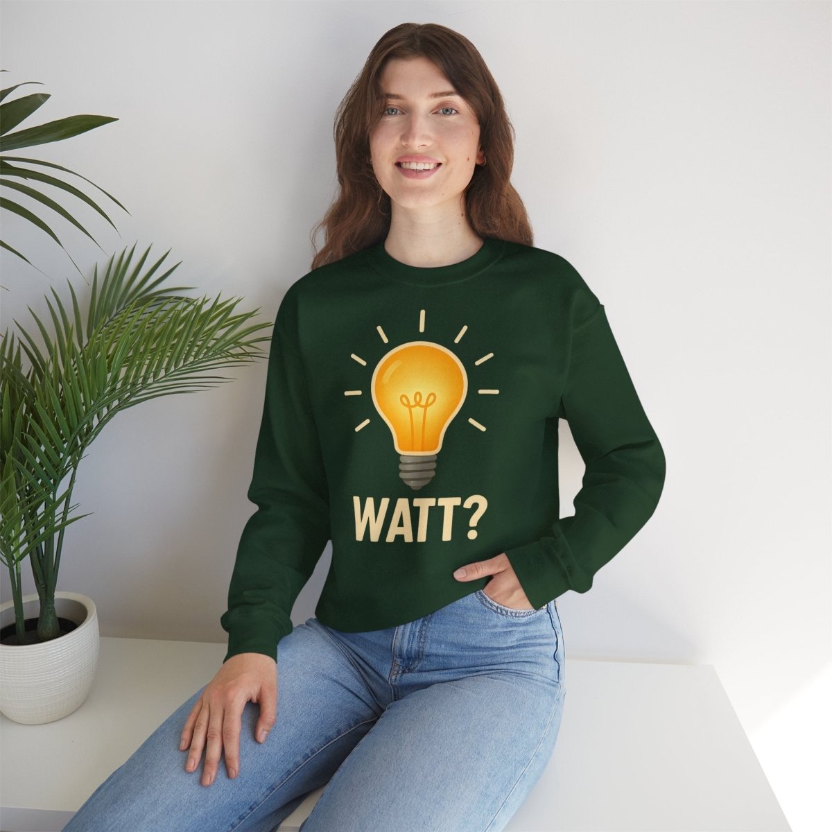 Sweatshirt – WATT? Sweatshirt für Elektriker & Technikfans | Lustiges Glühbirnen-Motiv | True Insights Design mit Humor