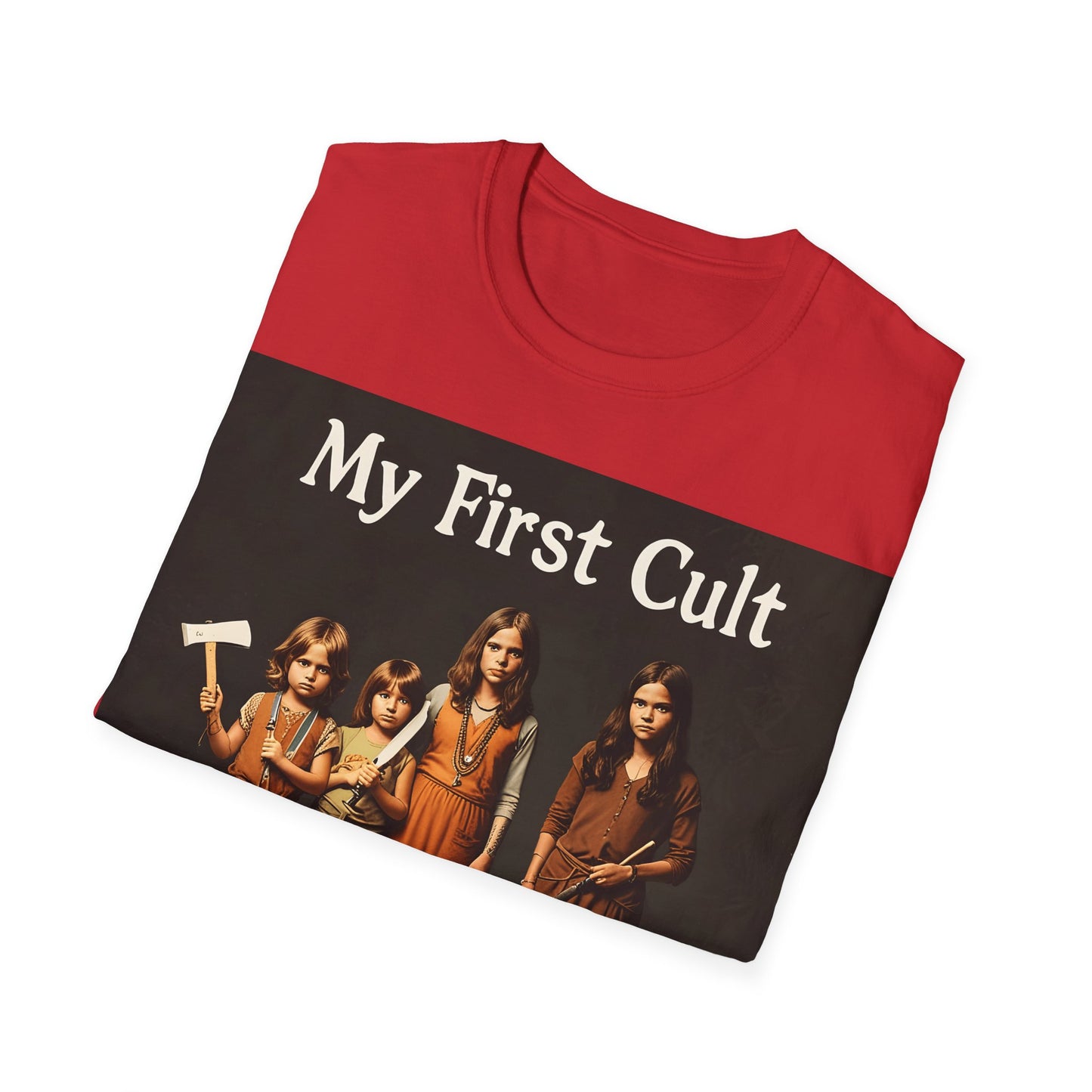 Cult Statement Tee - My First Cult T-Shirt – Freches Satire-Design für mutige Statements | True Insights