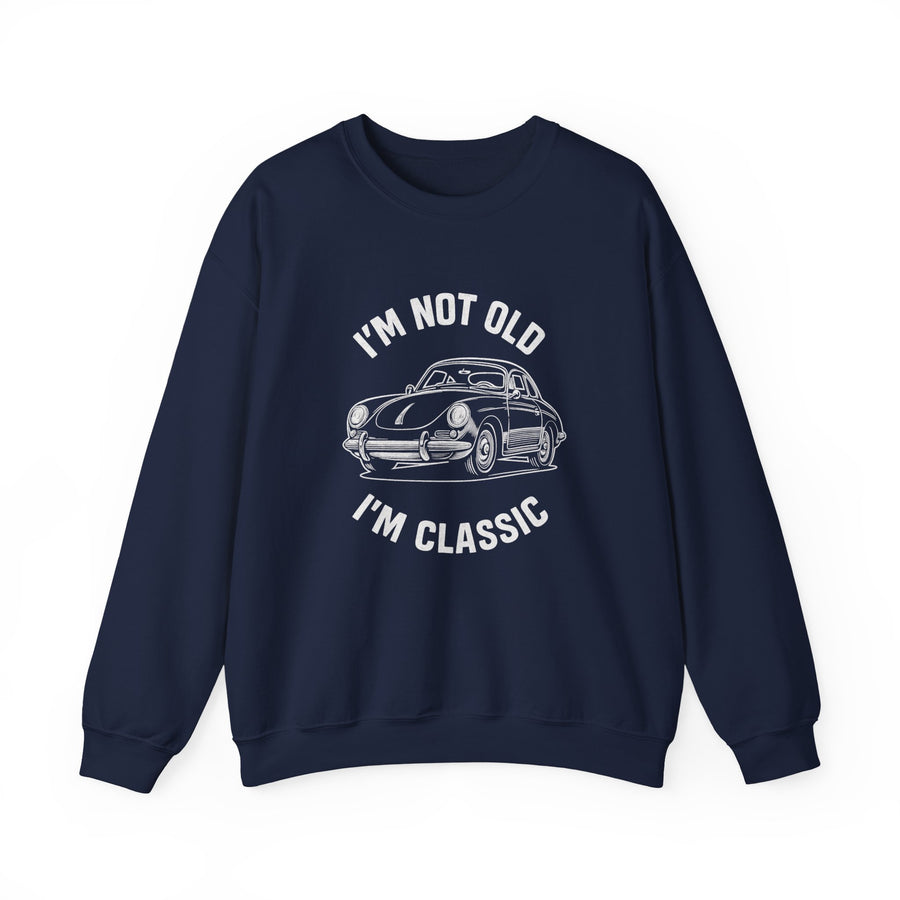 True Insights I'm Not Old I'm Classic Sportwagen Sweatshirt – Oldtimer-Linienzeichnung