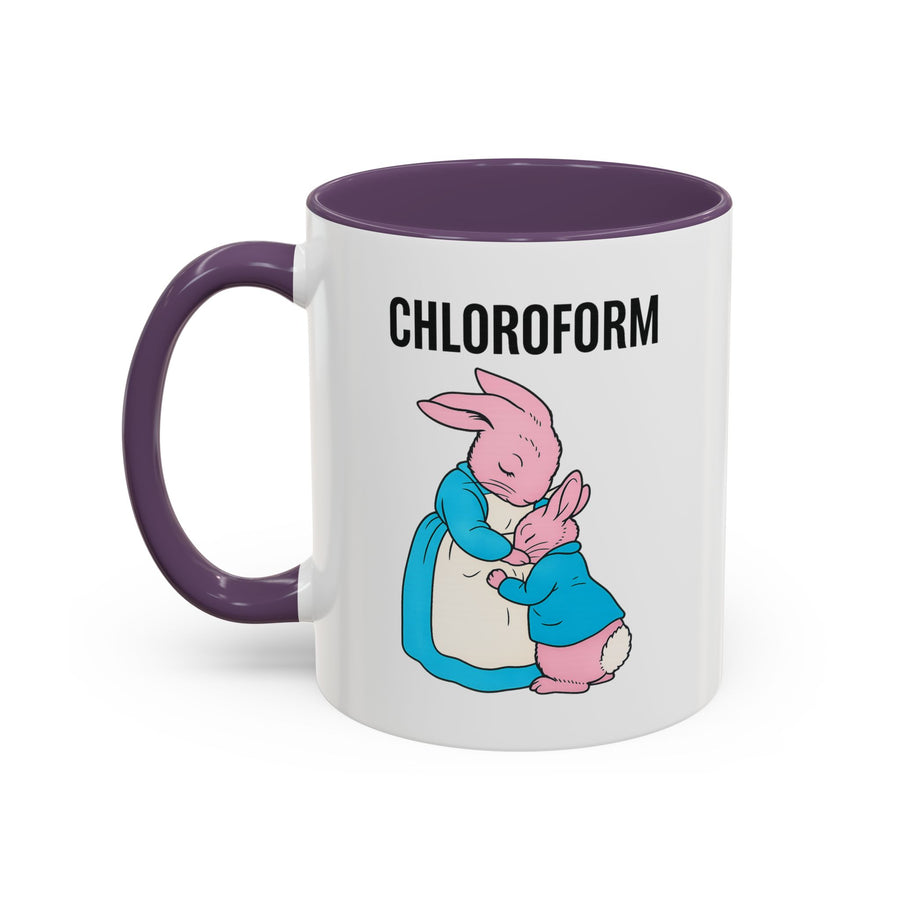 CHLOROFORM Mug Lapins - Mug humour noir, cadeau drôle pour fans de sarcasme