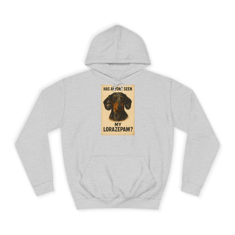 True Insights Has Anyone Seen My Lorazepam Dackel Hoodie – Lustiges Vintage-Dackel-Motiv in Heather Grey
