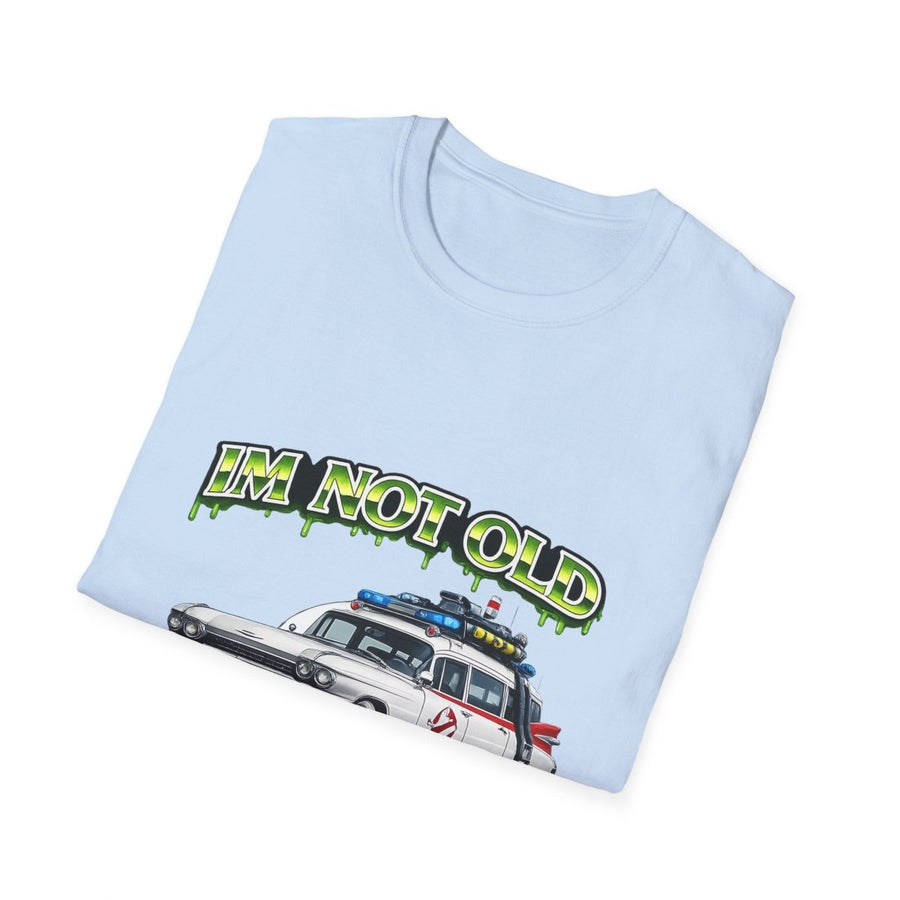 True Insights T-Shirt I'm Not Old I'm Classic mit Retro Ecto-1 Print, lässiges Vintage-Statement getragen