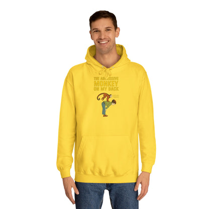The Aggressive Monkey On My Back Hoodie - Lustiger Affe Vintage Retro Spruch Kapuzenpullover - Ironischer Humor Geschenk