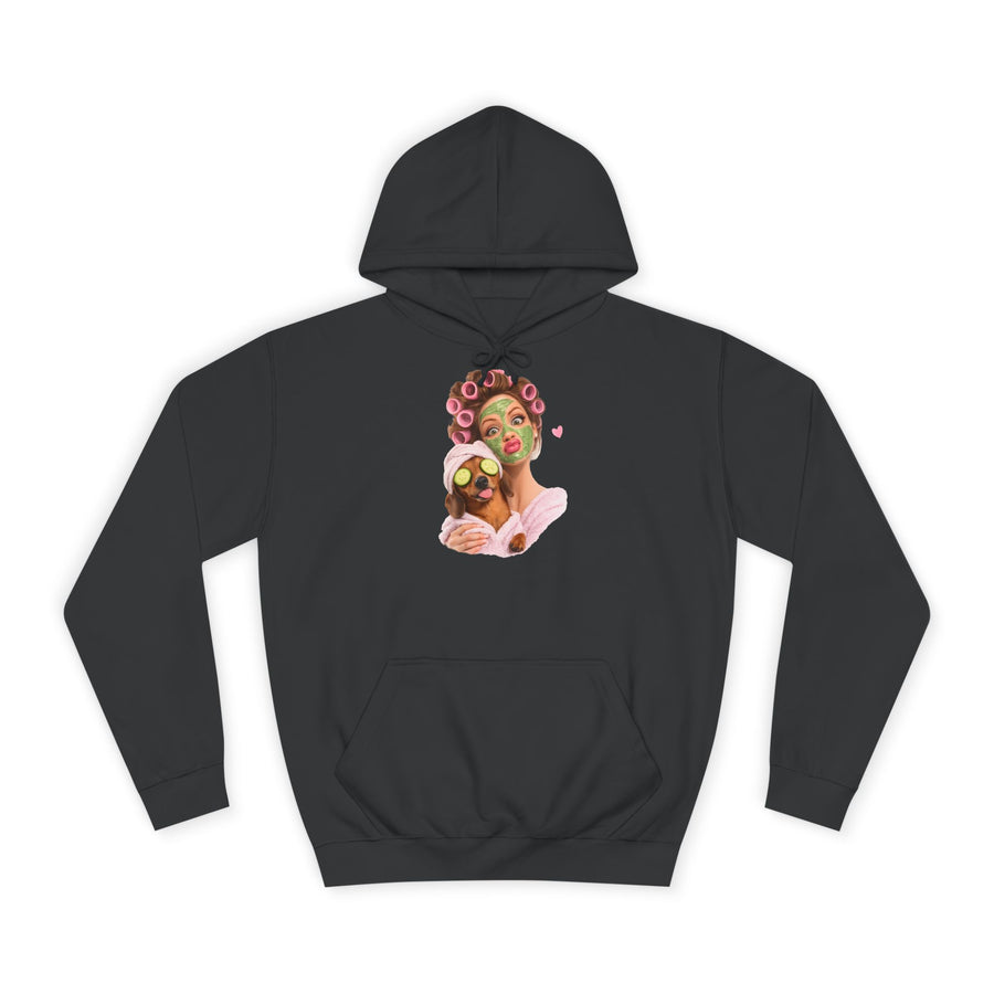 True Insights Dackel Spa Hoodie – Lustiges Wellness-Motiv mit Dackel in Jet Black
